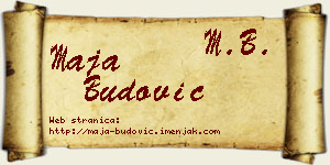 Maja Budović vizit kartica
